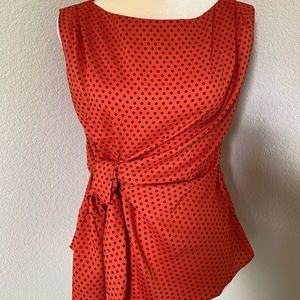 NWT Ann Taylor Sleeveless Side Tie Blouse